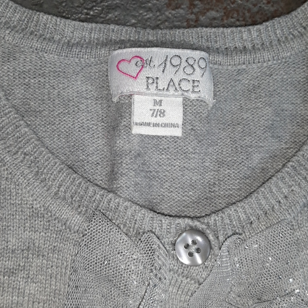 Fancy Sweater Gray With Ruffles 7 / 8 - Picture 3 of 8